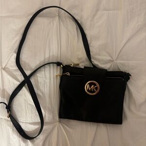 Michael Kors Black and Gold Crossbody Bag